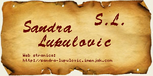 Sandra Lupulović vizit kartica